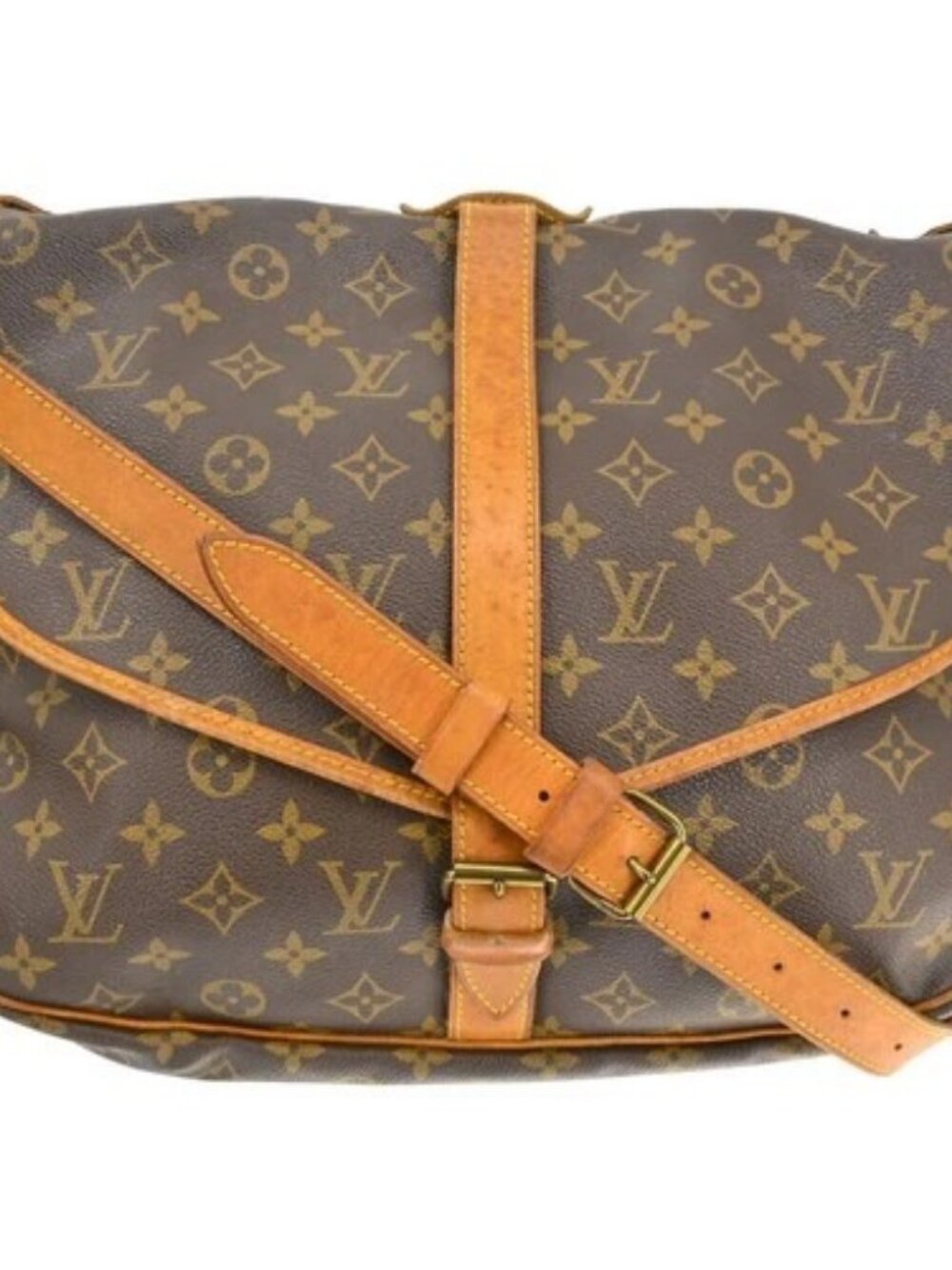 Best04 LOUIS VUITTON SAUMUR 35 MESSENGER SHOULDER BAG M42254 AR8911 YQ08427